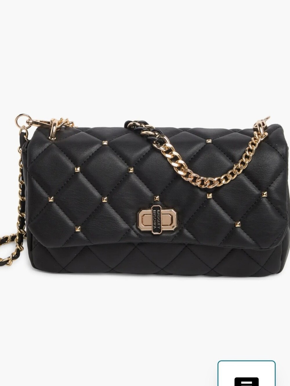Badgley Mischka Diamond Quilted Studs Crossbody - NWT - Picture 1 of 15
